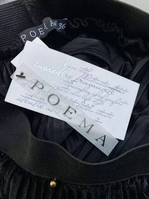 Fustă Poema S | Negru, Midi, Poliester - Image 6
