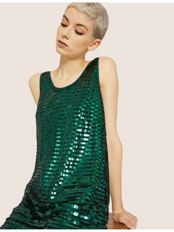 Rochie de seară Armani Exchange XS | Verde, Mini, Poliamidă - Image 3