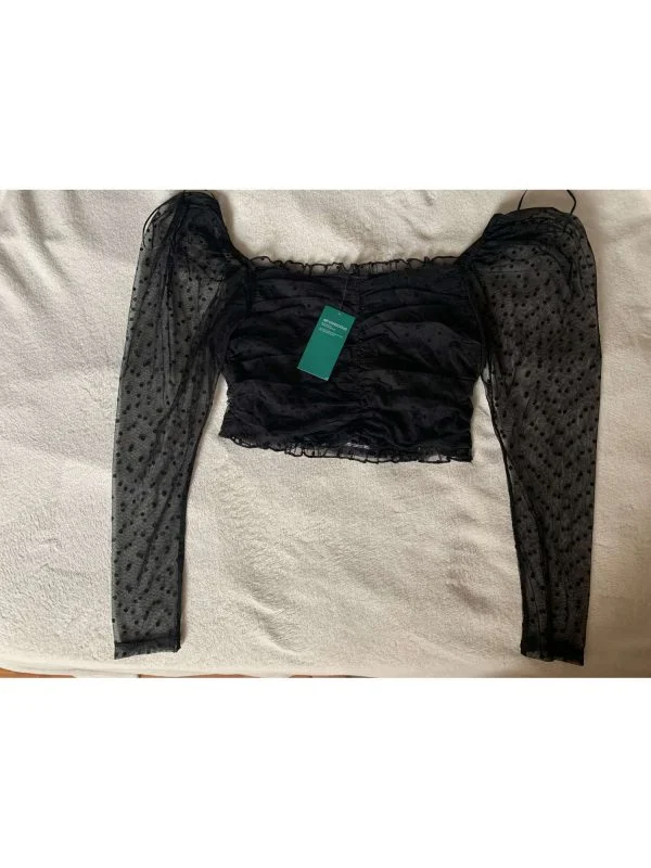 Bluză H&M M | Negru, Normal, Poliester - Image 4