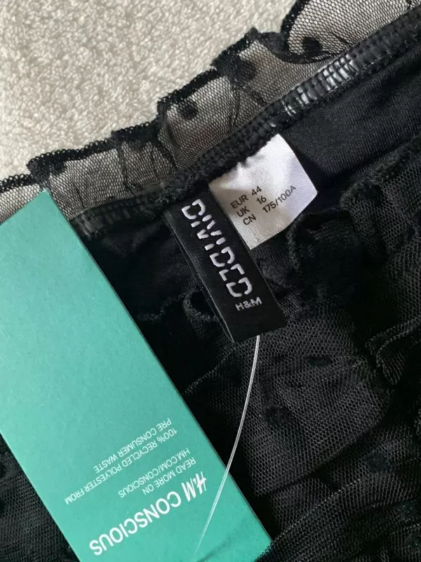 Bluză H&M M | Negru, Normal, Poliester - Image 6