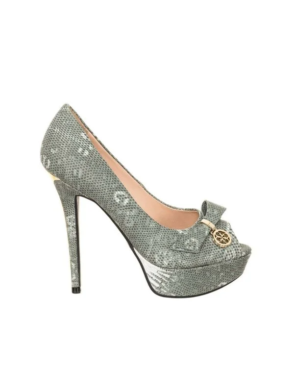 Pantofi cu toc înalt Guess EU 37 | Gri, Piele naturală