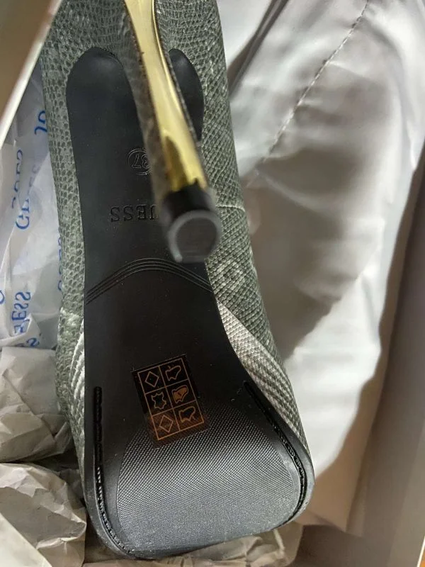 Pantofi cu toc înalt Guess EU 37 | Gri, Piele naturală - Image 5