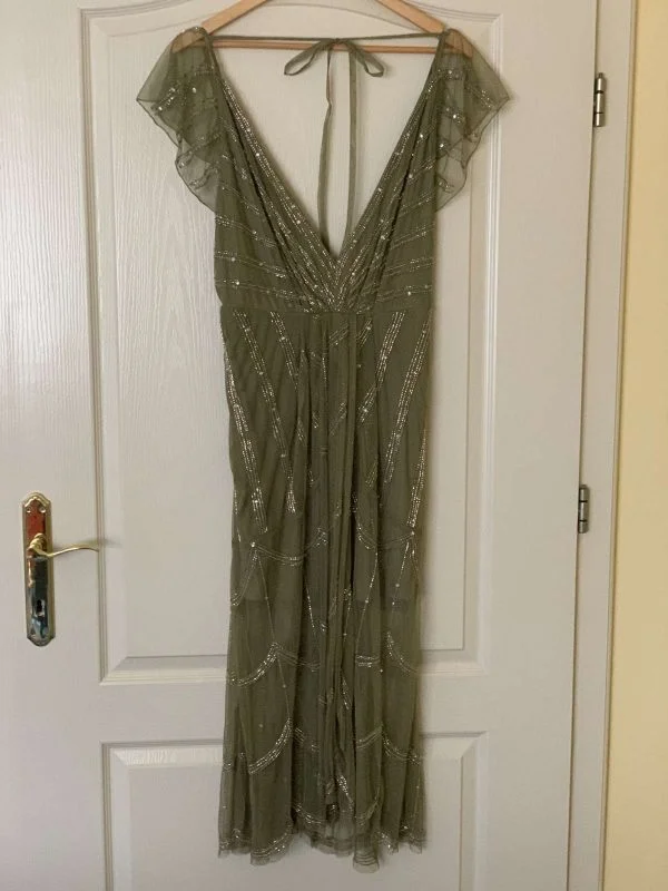 Rochie de seară ASOS EU 38 | Verde, Maxi, Poliester - Image 4