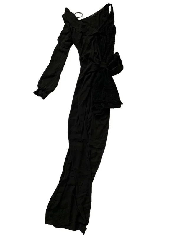 Rochie de seară DENNY ROSE S-M | Negru, Maxi, Poliester