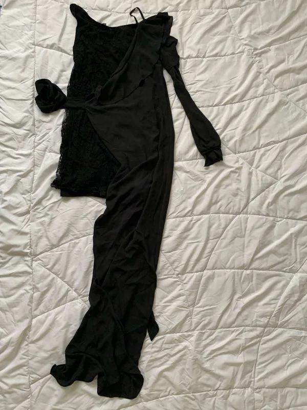Rochie de seară DENNY ROSE S-M | Negru, Maxi, Poliester - Image 3