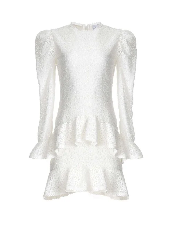Rochie de seară ANA RADU L | Alb, Midi, Poliester