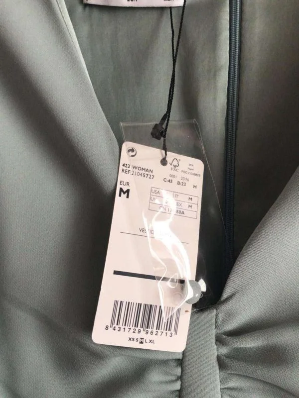 Rochie office Mango M | Verde mentă, Midi, Poliester - Image 7