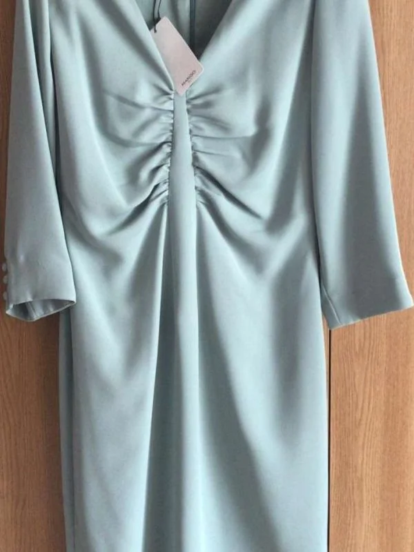 Rochie office Mango M | Verde mentă, Midi, Poliester - Image 4