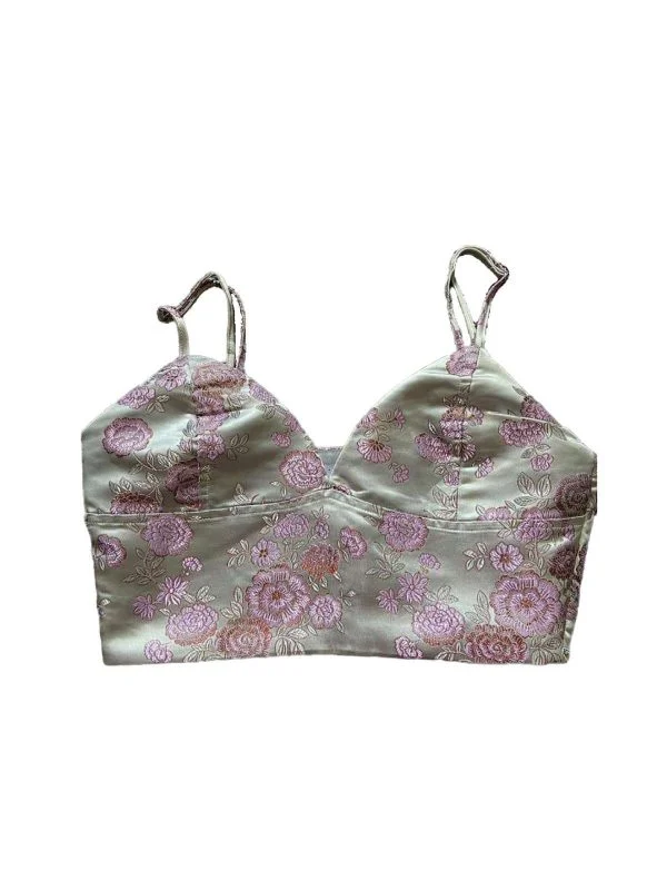 Top Bershka S-M | Mov, Normal, Poliester