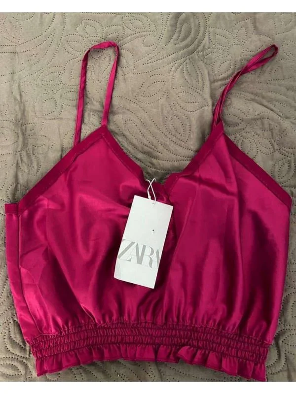 Top Zara M | Fuchsia, Normal, Poliester - Image 4