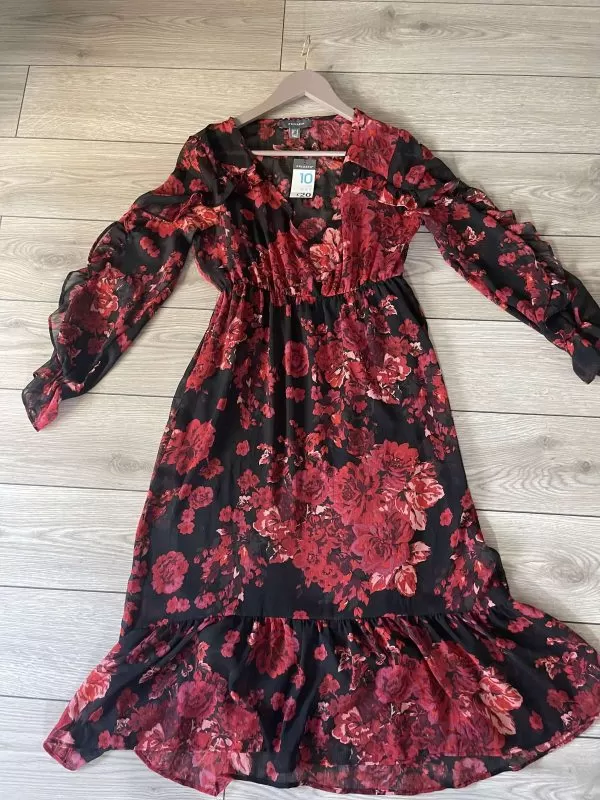Rochie casual PRIMARK EU 38 | Roșu, Midi, Vâscoză - Image 2