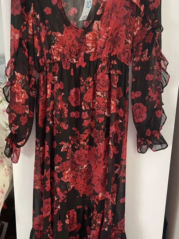 Rochie casual PRIMARK EU 38 | Roșu, Midi, Vâscoză - Image 5
