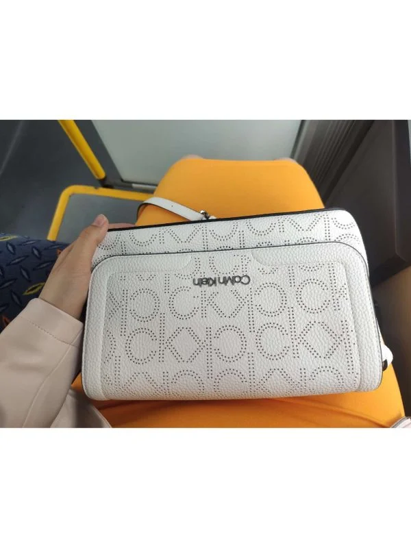 Geantă de umăr Calvin Klein | Alb, Piele ecologică - Image 6