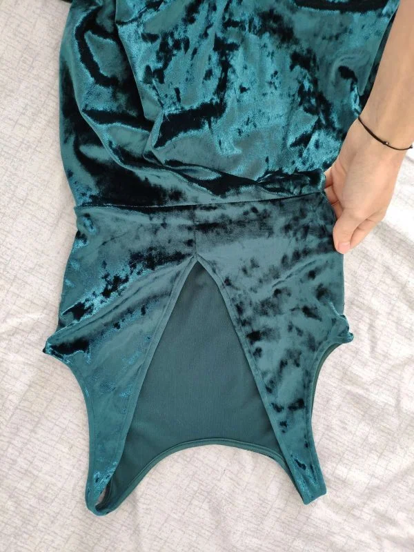Rochie de seară H&M XS | Turcoaz, Mini, Poliester - Image 3