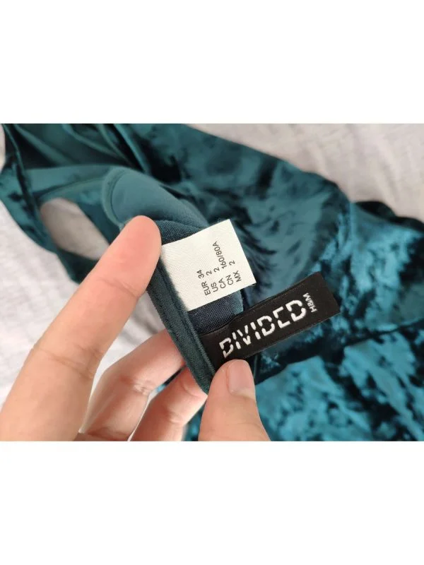 Rochie de seară H&M XS | Turcoaz, Mini, Poliester - Image 4