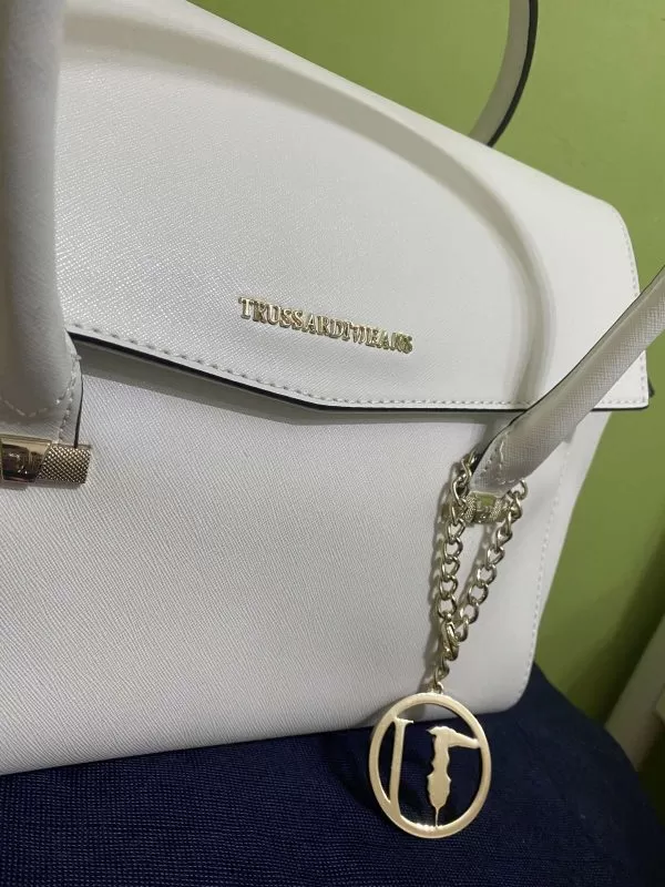 Geantă de mână TRUSSARDI JEANS | Alb, Piele ecologică - Image 4