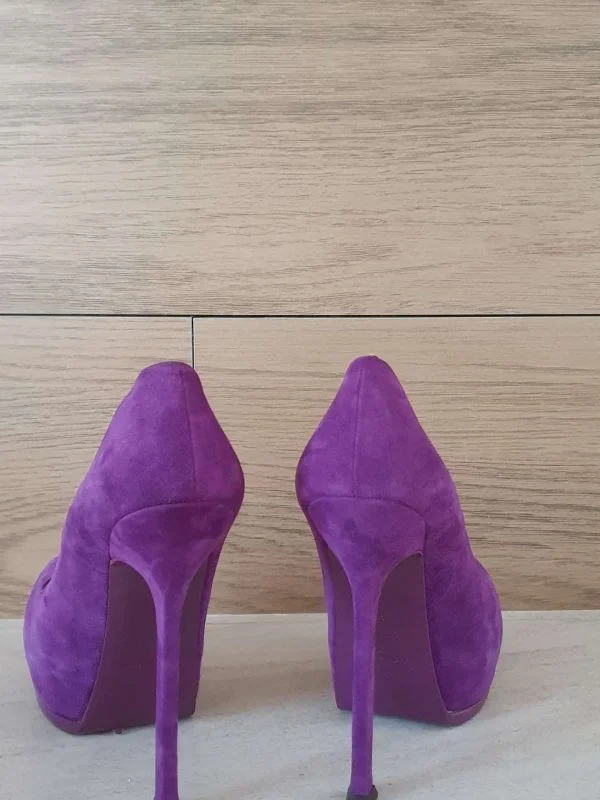 Pantofi cu toc înalt Yves Saint Laurent EU 38 | Mov, Piele naturală - Image 3