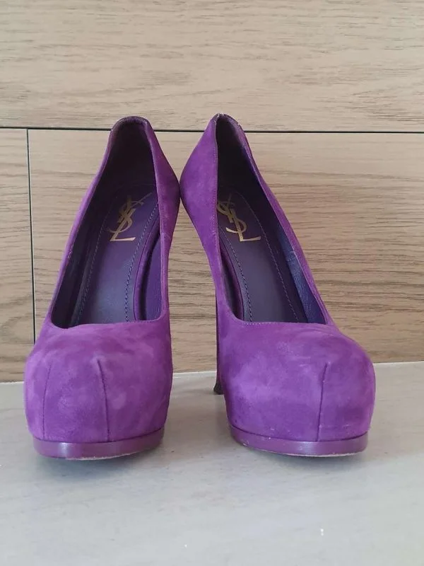 Pantofi cu toc înalt Yves Saint Laurent EU 38 | Mov, Piele naturală - Image 4