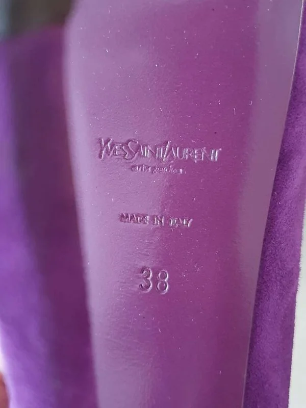 Pantofi cu toc înalt Yves Saint Laurent EU 38 | Mov, Piele naturală - Image 5