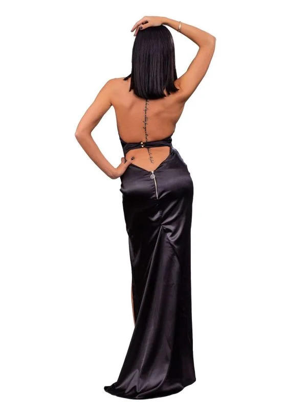 Rochie de seară CAROLINA D XS | Negru, Maxi, Poliester - Image 3