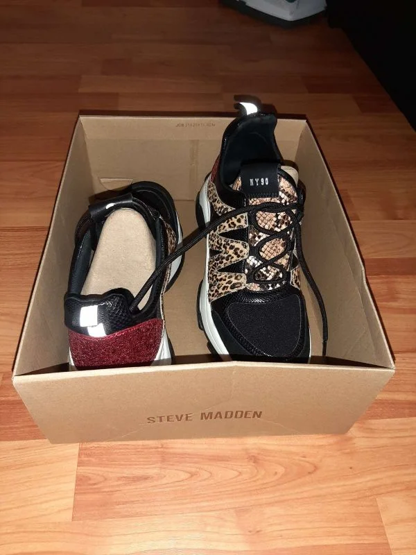Sneakers Steve Madden EU 39 | Negru, Piele naturală - Image 8