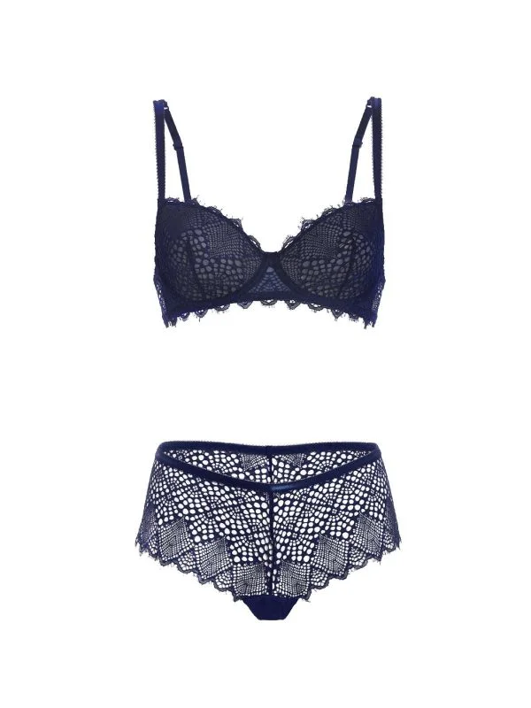 Set LOVABLE M | Albastru, Dantelă, Poliuretan