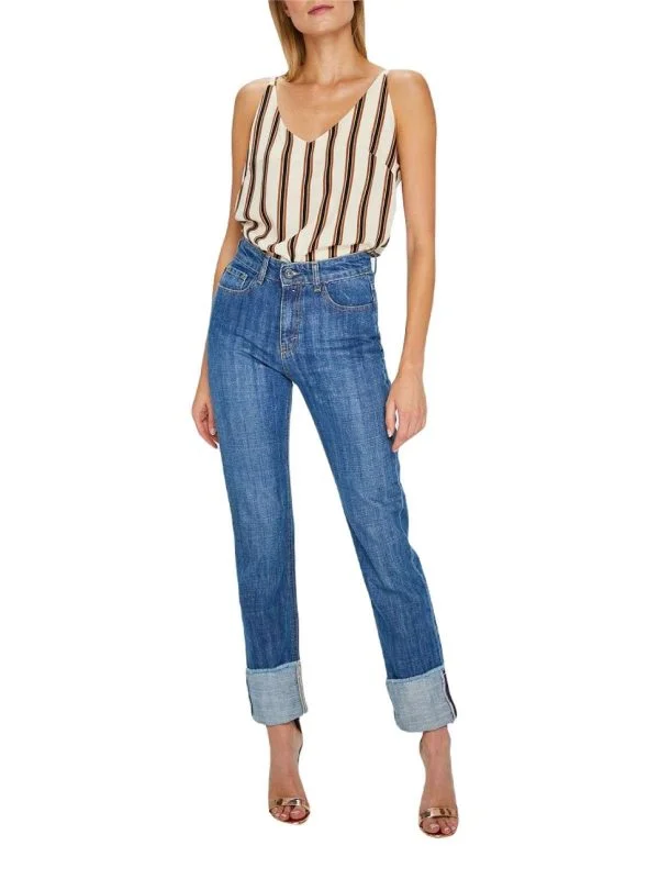 Blugi ANSWEAR S | Albastru, Lungi, Bumbac - Image 4