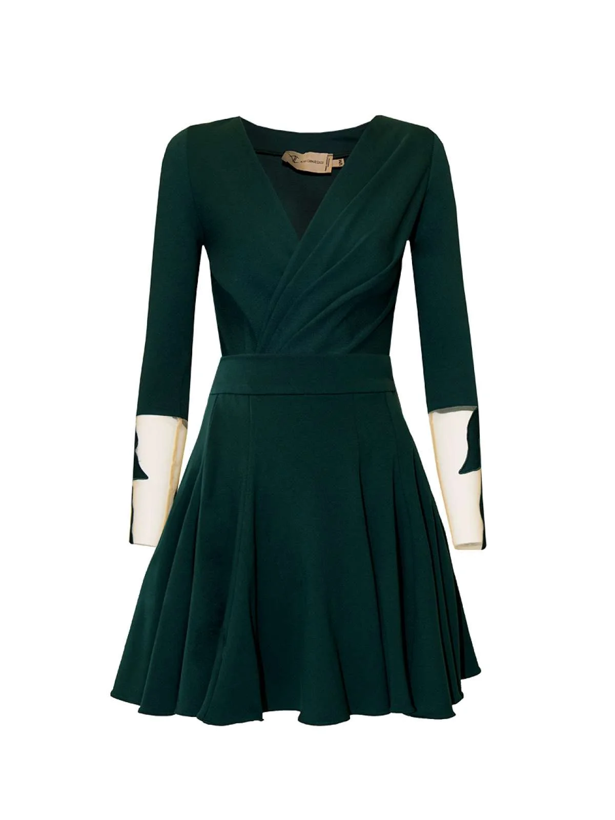 Rochie de seară Midi ALINA CERNĂTESCU M | Verde, Raion