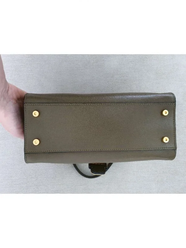 Geantă de umăr Coccinelle | Khaki, Piele naturală - Image 5
