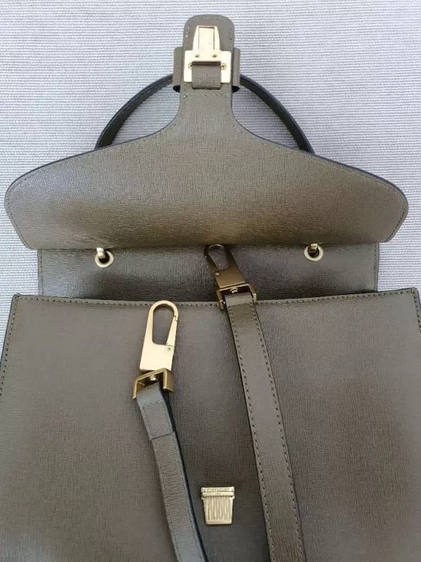 Geantă de umăr Coccinelle | Khaki, Piele naturală - Image 6