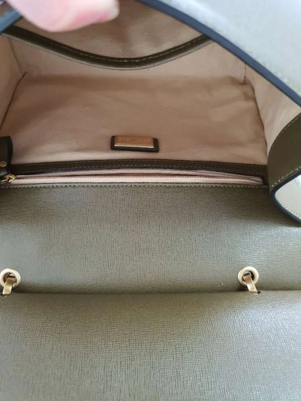 Geantă de umăr Coccinelle | Khaki, Piele naturală - Image 7