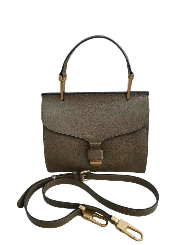 Geantă de umăr Coccinelle | Khaki, Piele naturală