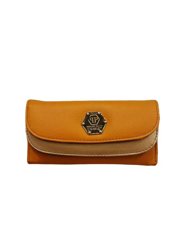 Portofel Philipp Plein | Portocaliu, Piele naturală