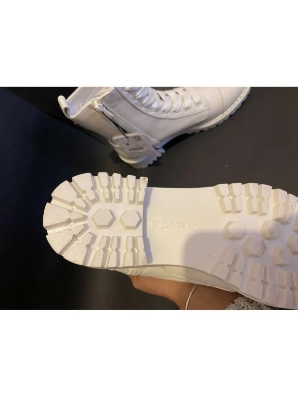Ghete Bershka EU 36 | Alb, Piele naturală - Image 6
