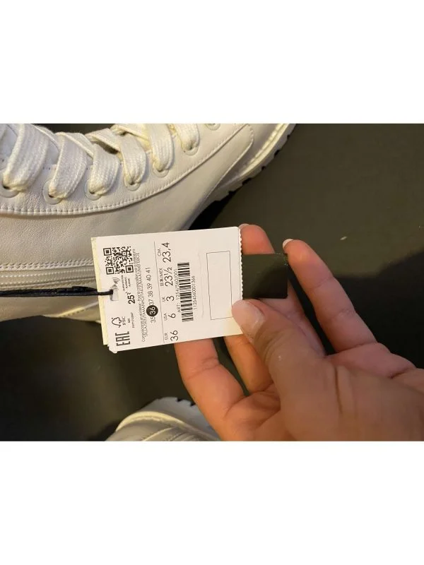 Ghete Bershka EU 36 | Alb, Piele naturală - Image 9