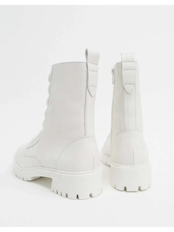 Ghete Bershka EU 36 | Alb, Piele naturală - Image 3