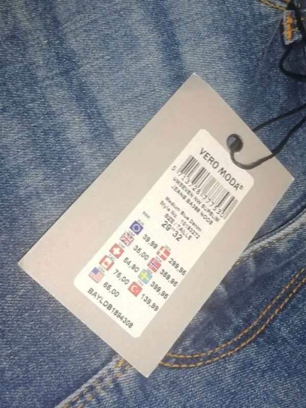 Blugi Vero Moda EU 32 | Bleu, Lungi, Denim - Image 6