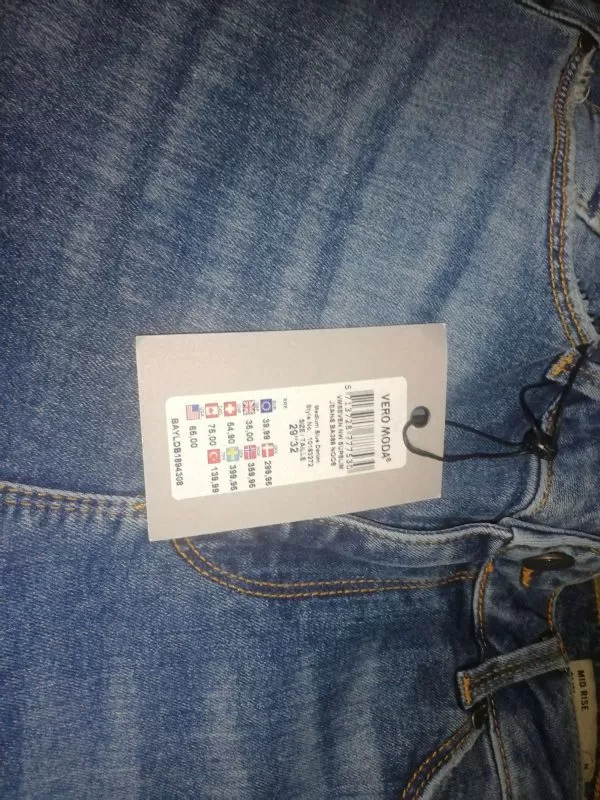 Blugi Vero Moda EU 32 | Bleu, Lungi, Denim - Image 7