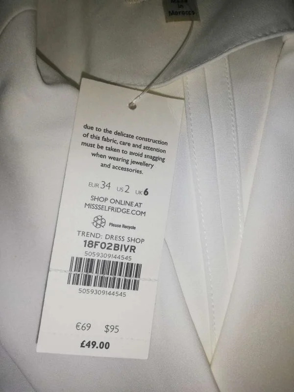 Rochie office Miss Selfridge EU 34 | Alb, Mini, Poliester - Image 7