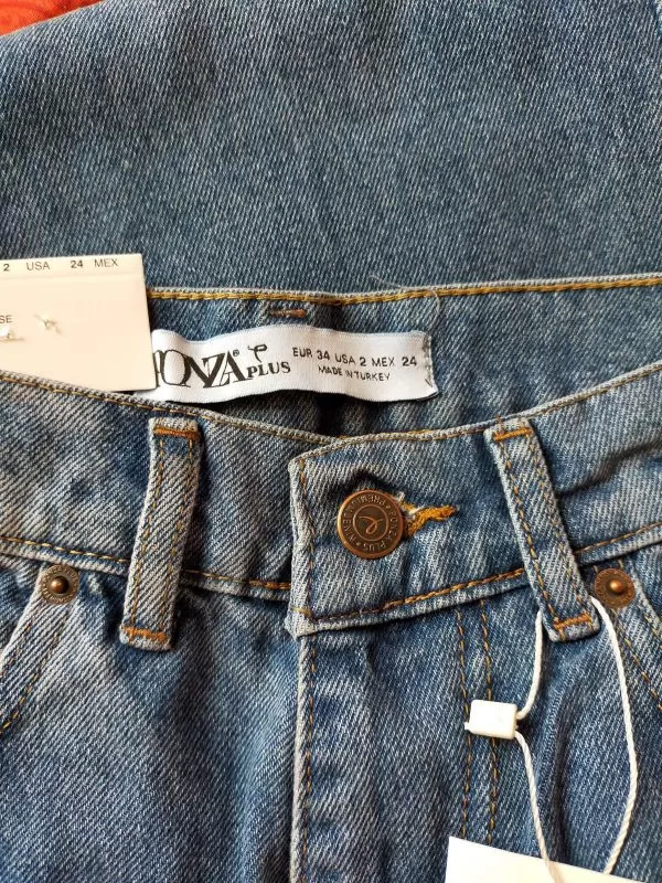 Blugi PONZA PLUS EU 34 | Albastru, Lungi, Denim - Image 5