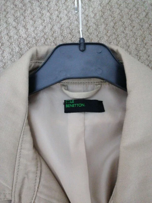 Geacă din denim United Colors of Benetton S | Crem, Fără glugă, Denim - Image 5