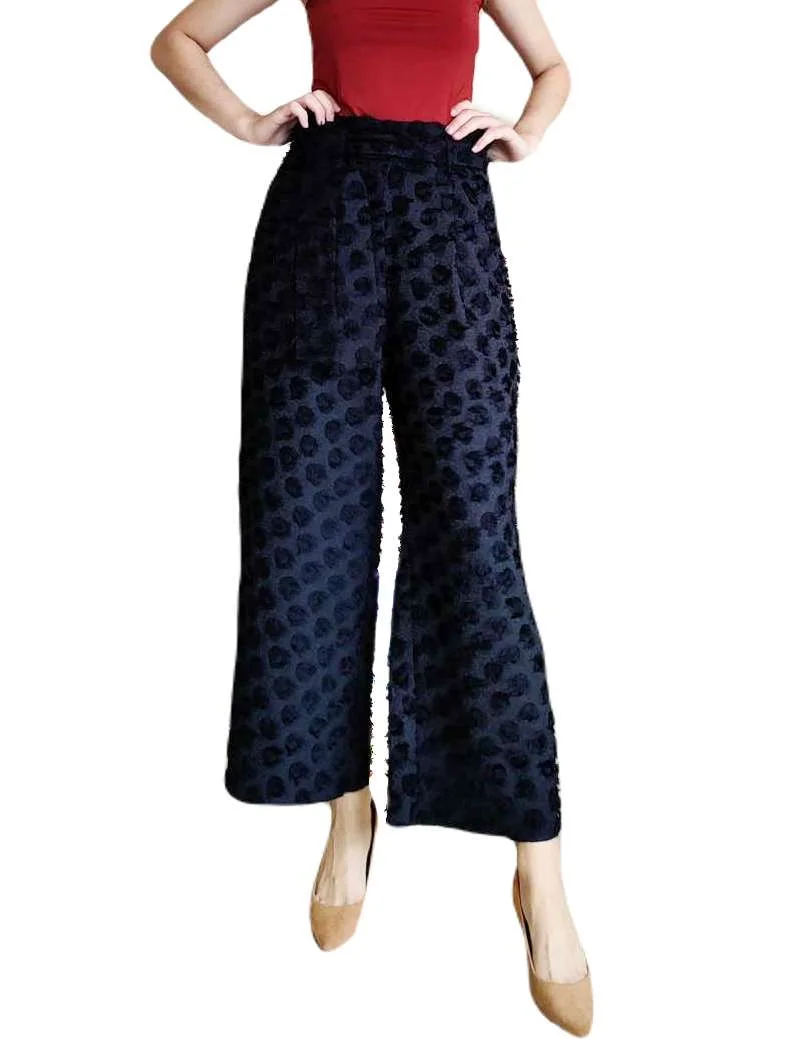Pantaloni H&M EU 40 | Negru, Lungi, Poliester