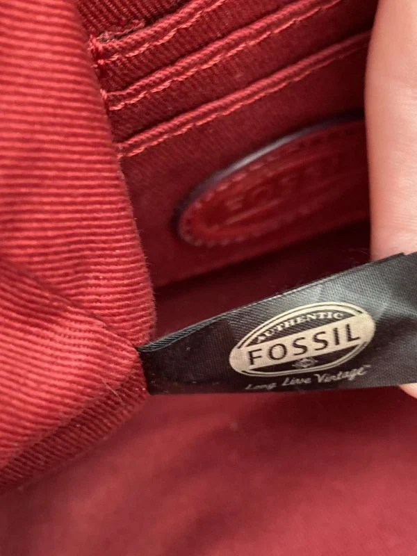 Geantă de mână Fossil | Roșu, Piele ecologică - Image 5