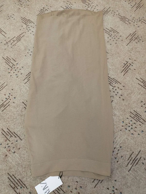 Fustă Zara L | Bej, Maxi, Poliester - Image 6