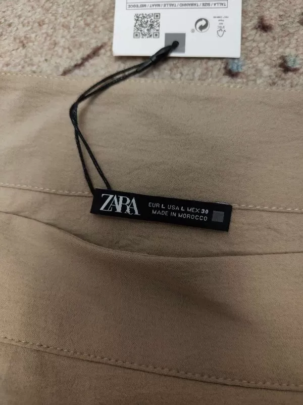 Fustă Zara L | Bej, Maxi, Poliester - Image 8