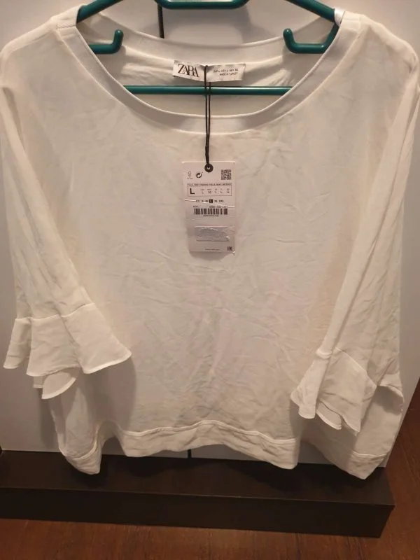 Bluză Zara L | Alb, Normal, Poliester - Image 7