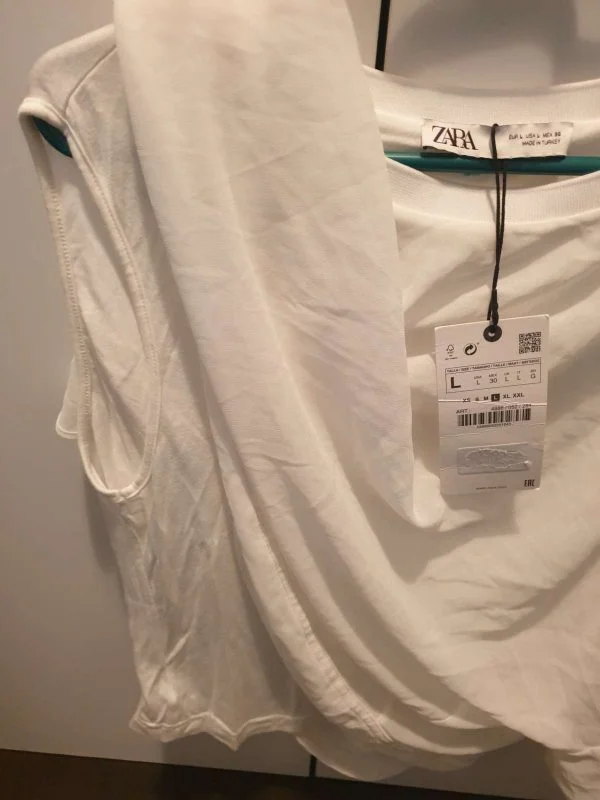 Bluză Zara L | Alb, Normal, Poliester - Image 8