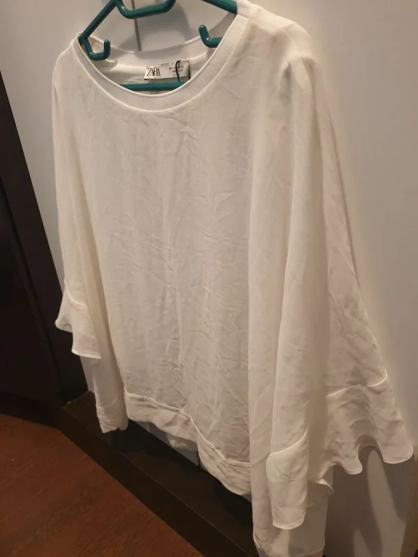 Bluză Zara L | Alb, Normal, Poliester - Image 9