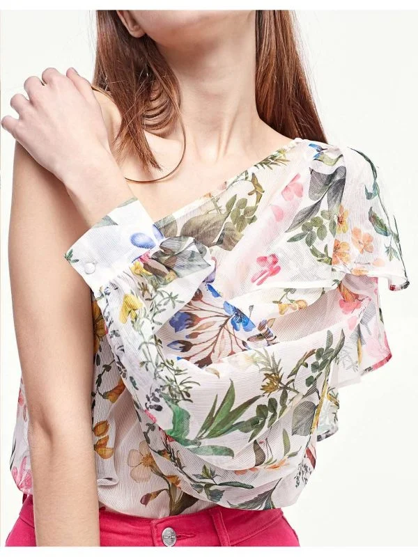 Top Stradivarius M | Alb, Normal, Poliester - Image 4