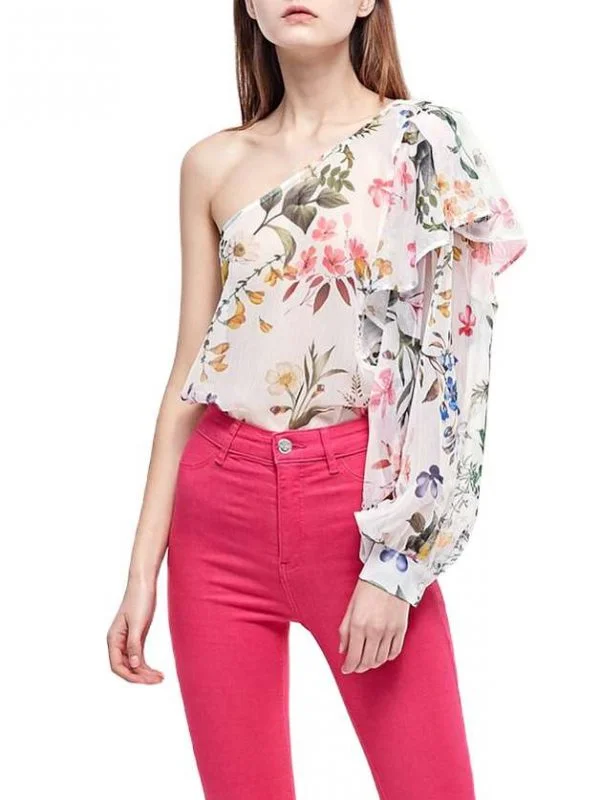 Top Stradivarius M | Alb, Normal, Poliester